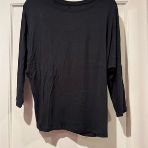Tahari Black Crew Neck Top